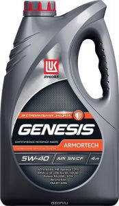 Лукойл GENESIS Armortech  5W40  API SN/CF Масло мотор. син. 4л ― Питстоп