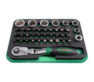 Набор торц.головок 1/4"DR, вставок-бит с трещот.рукояткой мини 1/4"DR, 60зубцов, 40предм. RD02040S в Кирове