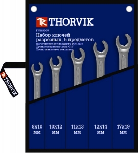 Набор ключей разрезных в сумке 8-19мм, 5пр. FNWS005 ― Питстоп