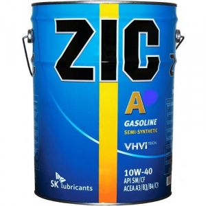 масло моторное ZIC  A 10w40 20л SМ п/с ― Питстоп