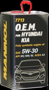         Масло Mannol  7713 O.E.M. for Hyundai Kia 5w-30 синт. 4л жесть ― Питстоп