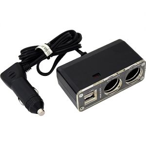 Разветвитель прикуривателя на 2 гнезда + 2USB, 2A AutoStandart 104223 в Кирове